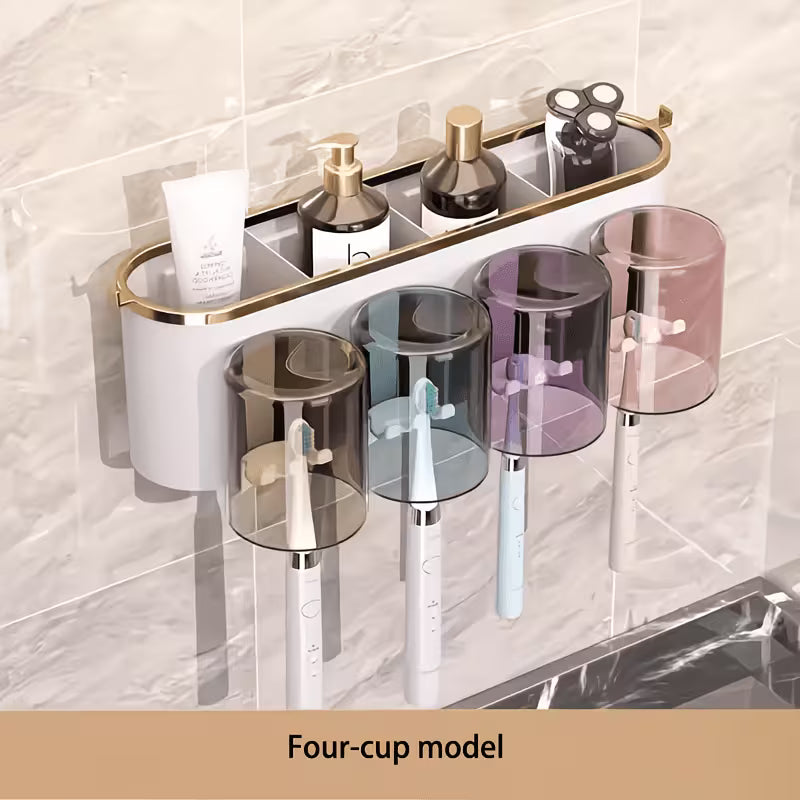 4-Cup Toothbrush Rack 🪥