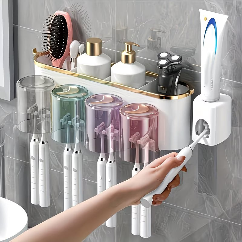 4-Cup Toothbrush Rack 🪥